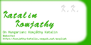 katalin komjathy business card