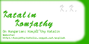 katalin komjathy business card